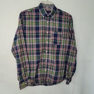 Springfield Shirt Men's M Plaid Long Sleeve Button Down Shirt Regular Fit Cotton